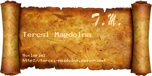 Tercsi Magdolna névjegykártya