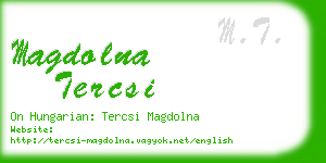 magdolna tercsi business card